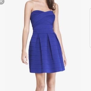 Royal blue bandage dress Express